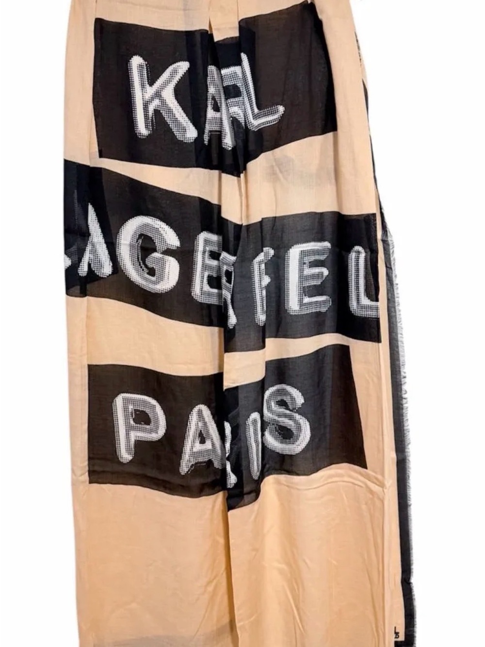 Karl Lagerfeld Paris Logo Print Modal Silk Scarf